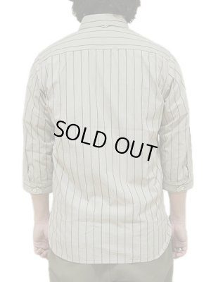 画像2: 【 ORGUEIL（オルゲイユ） 】　七分袖ストライプショールカラーシャツ　[ SHAWL COLLAR SHIRTS ] [ BEIGE ]