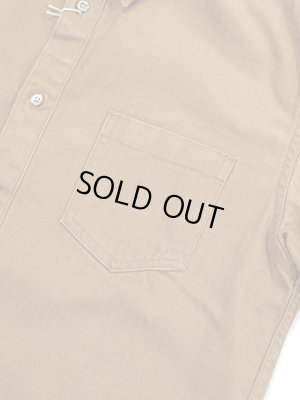 画像4: 【 ORGUEIL（オルゲイユ） 】 ヘリンボーンワークシャツ [ Herringone Work Shirt ] [ BROWN ]