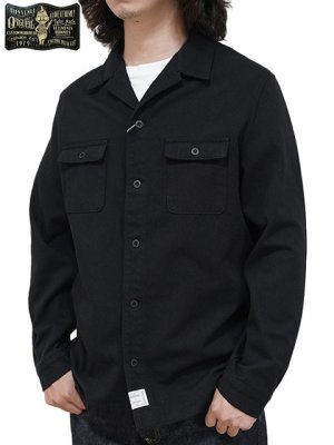 画像1: 【 ORGUEIL（オルゲイユ） 】 CPO シャツ [ Wool CPO Shirt ] [ BLACK ]