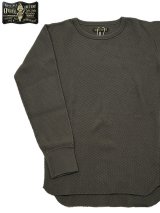 【 ORGUEIL（オルゲイユ） 】 竹目サーマルクルーネックTシャツ [ Thermal Crew Neck T-Shirt ] [ Charcoal ]