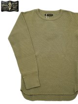 【 ORGUEIL（オルゲイユ） 】 竹目サーマルクルーネックTシャツ [ Thermal Crew Neck T-Shirt ] [ Khaki ]