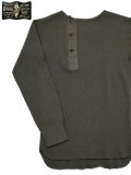 【 ORGUEIL（オルゲイユ） 】 竹目サーマルヘンリーネックTシャツ [ Thermal Henry Neck T-Shirt ] [ Charcoal ]