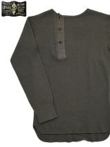 【 ORGUEIL（オルゲイユ） 】 竹目サーマルヘンリーネックTシャツ [ Thermal Henry Neck T-Shirt ] [ Charcoal ]