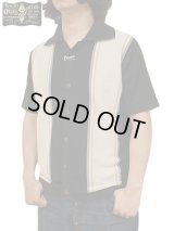 【 ORGUEIL（オルゲイユ） 】 ストライプニットシャツ  [ Stripe Knit Shirt ] [ Black ]