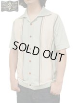 【 ORGUEIL（オルゲイユ） 】 ストライプニットシャツ  [ Stripe Knit Shirt ] [ Bluegray ]