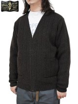 【 ORGUEIL（オルゲイユ） 】 ウールジップカーディガン　[ Ribbed   Knit   Cardigan ] [ BLACK ]
