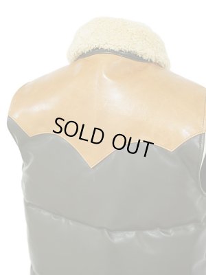 画像8: 【 Y'2 LEATHER（ワイツーレザー） 】　ムートン x ホースハイドダウンベスト [ Mouton × Oil Soft Horse ] [ Yellow x Olive ]