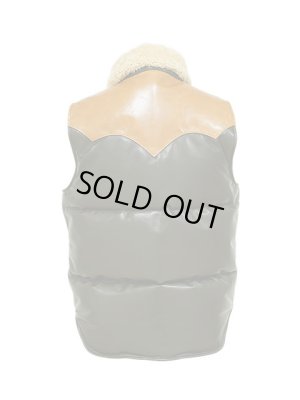 画像4: 【 Y'2 LEATHER（ワイツーレザー） 】　ムートン x ホースハイドダウンベスト [ Mouton × Oil Soft Horse ] [ Yellow x Olive ]