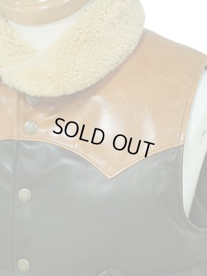 画像7: 【 Y'2 LEATHER（ワイツーレザー） 】　ムートン x ホースハイドダウンベスト [ Mouton × Oil Soft Horse ] [ Yellow x Olive ]