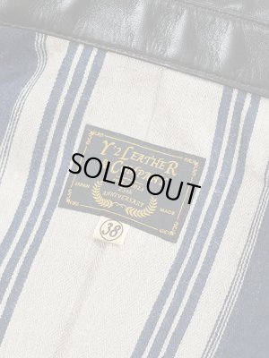 画像14: 【 25周年限定モデル 】 【 Y'2 LEATHER（ワイツーレザー） 】　ヴィンテージホースライトカーコート [ Vintage Horse Light ] [ BLACK(茶芯) ]