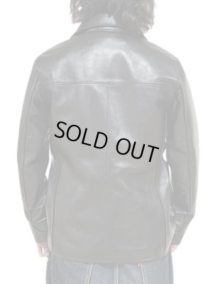 画像2: 【 25周年限定モデル 】 【 Y'2 LEATHER（ワイツーレザー） 】　ヴィンテージホースライトカーコート [ Vintage Horse Light ] [ BLACK(茶芯) ]