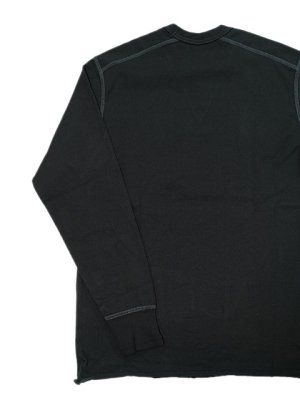 画像2: 【 Pherrow's（フェローズ） 】 度詰め天竺Vガゼット付き長袖Tシャツ [ BLACK ] 【 メール便可 】