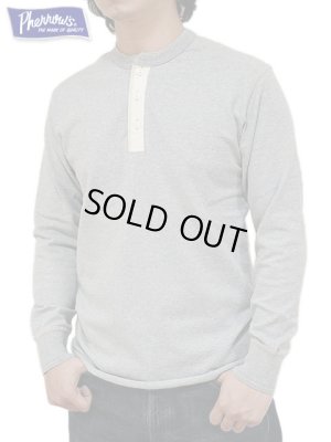 画像6: 【 Pherrow's（フェローズ） 】 度詰め天竺ヘンリーネック長袖Tシャツ [ OATMEAL ] 【 メール便可 】