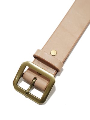 画像3: 【 Pherrow's（フェローズ） 】　サドルレザーシングルピンベルト [ BRASS BUCKLE ] [ NATURAL ]