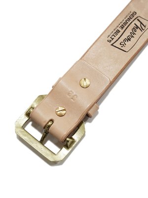 画像4: 【 Pherrow's（フェローズ） 】　サドルレザーシングルピンベルト [ BRASS BUCKLE ] [ NATURAL ]