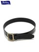 【 Pherrow's（フェローズ） 】　サドルレザーシングルピンベルト [ BRASS BUCKLE ] [ BLACK ]