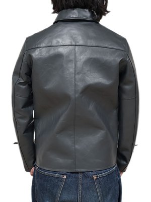 画像2: 【 限定モデル 】 【 Y'2 LEATHER（ワイツーレザー） 】　ヴィンテージホースライトシングルライダースジャケット [ Vintage Horse Light ] [ GRAY ]