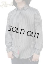 【 PREQUEL（プリクエル） 】 クラシックストライプワークシャツ [ Classic Stripe Work Shirt ] [ Gray ]