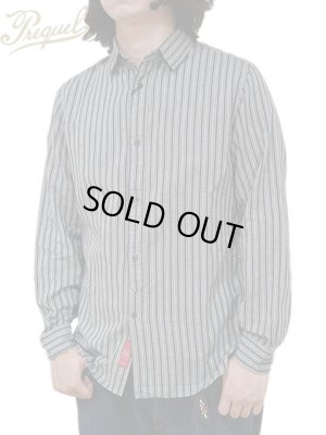 画像1: 【 PREQUEL（プリクエル） 】 クラシックストライプワークシャツ [ Classic Stripe Work Shirt ] [ Gray ]
