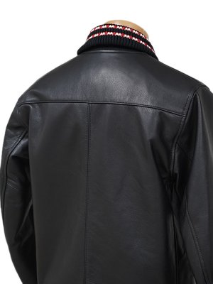 画像10: 【 Y'2 LEATHER（ワイツーレザー） 】 ステアオイルレザーファラオジャケット [ Steer Oil Pharaoh Jacket (牛革) ] [ BLACK ] 