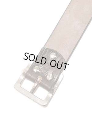 画像4: 【 Pherrow's（フェローズ） 】　UKサドルレザーバスケットスタンプベルト　[ BASKET STAMP BELT ]　[ BROWN ]