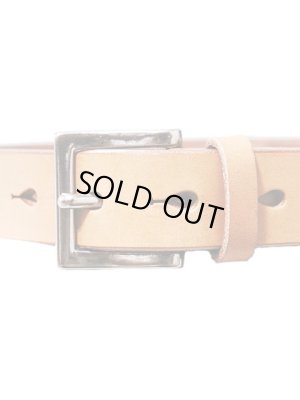 画像2: 【 Pherrow's（フェローズ） 】　UKサドルレザー細型シングルピンベルト　[ SINGLE PIN BELT ]　[ NATURAL ]