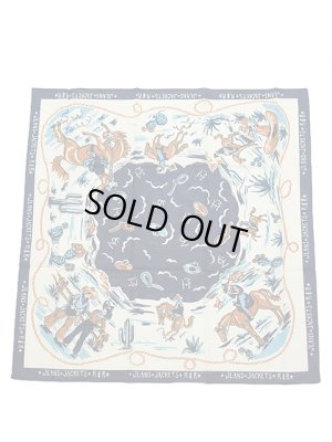 画像2: 【 メール便可 】 【 SUGAR CANE × Mister Freedom（シュガーケン × ミスターフリーダム） 】セルヴィッチバンダナ [ SELVAGE BANDANA RANCH KERCHIEF ] [ NAVY ] 