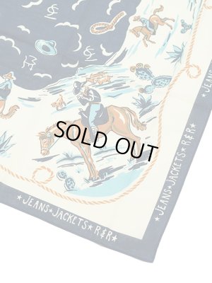 画像3: 【 メール便可 】 【 SUGAR CANE × Mister Freedom（シュガーケン × ミスターフリーダム） 】セルヴィッチバンダナ [ SELVAGE BANDANA RANCH KERCHIEF ] [ NAVY ] 