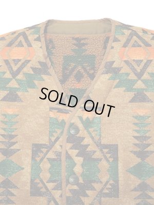 画像3: 【 SUGAR CANE（シュガーケン） 】 ネイティヴボアフリースベスト  [ NATIVE AMERICAN BOA FLEECE JACQUARD VEST ]