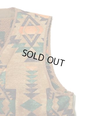 画像4: 【 SUGAR CANE（シュガーケン） 】 ネイティヴボアフリースベスト  [ NATIVE AMERICAN BOA FLEECE JACQUARD VEST ]