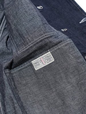 画像11: 【 HEAD LIGHT（ヘッドライト） 】　ダブルブレストデニムワークコート [ 9.5oz SPECIAL WEAVE DENIM DOUBLE BREASTED COAT  ] [ 実名復刻モデル ]