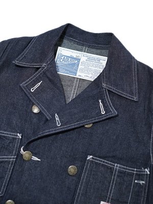 画像3: 【 HEAD LIGHT（ヘッドライト） 】　ダブルブレストデニムワークコート [ 9.5oz SPECIAL WEAVE DENIM DOUBLE BREASTED COAT  ] [ 実名復刻モデル ]
