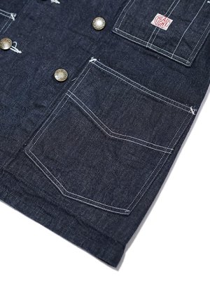 画像7: 【 HEAD LIGHT（ヘッドライト） 】　ダブルブレストデニムワークコート [ 9.5oz SPECIAL WEAVE DENIM DOUBLE BREASTED COAT  ] [ 実名復刻モデル ]