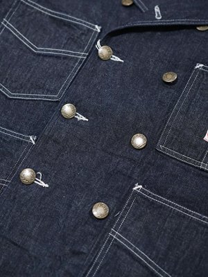 画像8: 【 HEAD LIGHT（ヘッドライト） 】　ダブルブレストデニムワークコート [ 9.5oz SPECIAL WEAVE DENIM DOUBLE BREASTED COAT  ] [ 実名復刻モデル ]