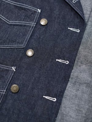 画像9: 【 HEAD LIGHT（ヘッドライト） 】　ダブルブレストデニムワークコート [ 9.5oz SPECIAL WEAVE DENIM DOUBLE BREASTED COAT  ] [ 実名復刻モデル ]