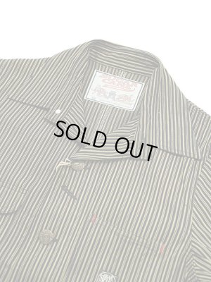 画像3: 【 SUGAR CANE（シュガーケン） 】 【 11oz. 】  BROWN LIBERTY STRIPE WORK COAT] [ FICTION ROMANCE ]