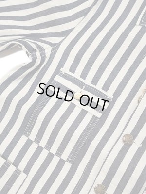 画像5: 【 HEAD LIGHT x SUGAR CANE (ヘッドライト x シュガーケーン) 】 【 7oz. 】 デッドストックヒッコリーストライプカバーオール [ NOS 7oz. 1/2" INDIGO STRIPE WORK COAT ]