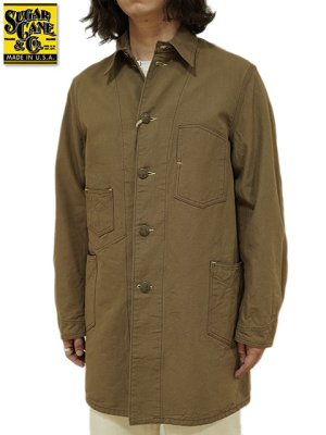 画像1: 【 SUGAR CANE（シュガーケン） 】 10oz. KHAKI DUCK WORK COAT [ FICTION ROMANCE ] [ KHAKI ]