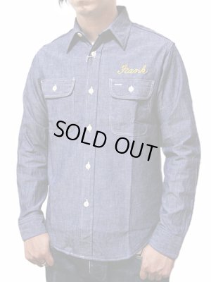 画像2: 【 SUGAR CANE（シュガーケン） 】　長袖チェーン刺繍カスタムシャンブレーワークシャツ　[ EMB'D WORK SHIRTS ]　[ Contral Auto Supply ]