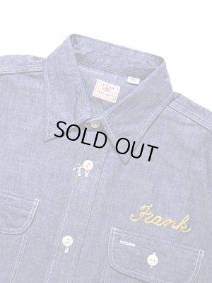 画像3: 【 SUGAR CANE（シュガーケン） 】　長袖チェーン刺繍カスタムシャンブレーワークシャツ　[ EMB'D WORK SHIRTS ]　[ Contral Auto Supply ]