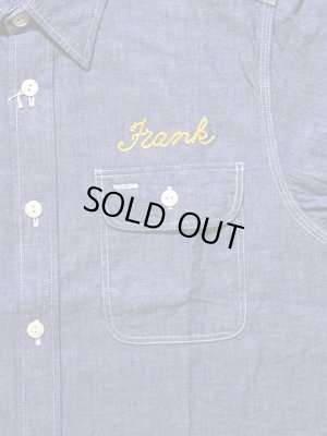 画像4: 【 SUGAR CANE（シュガーケン） 】　長袖チェーン刺繍カスタムシャンブレーワークシャツ　[ EMB'D WORK SHIRTS ]　[ Contral Auto Supply ]