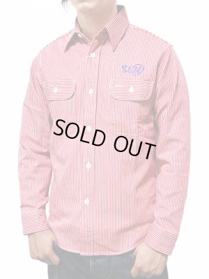 画像2: 【 SUGAR CANE（シュガーケン） 】　長袖チェーン刺繍カスタムヒッコリーワークシャツ　[ EMB'D WORK SHIRTS ]　[ PARRY Co ]