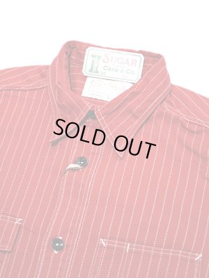 画像3: 【 SUGAR CANE（シュガーケン） 】　【 8.5oz. 】 RED WABASH STRIPE WORK SHIRTS [ FICTION ROMANCE ]