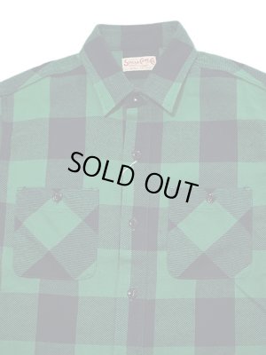 画像5: 【 SUGAR CANE（シュガーケン） 】　ツイルチェックワークシャツ [ L/S TWILL CHECK WORK SHIRT ] [ GREEN ]