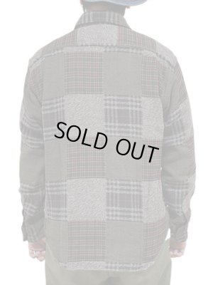 画像2: 【 SUGAR CANE（シュガーケン） 】 パッチワークチェックシャツ [ PATCH WORK CHECK WORK SHIRT ] [ BROWN ] 