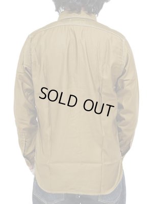 画像2: 【 SUGAR CANE（シュガーケン） 】　【 3oz. 】 COTTON SATEEN WORK SHIRT [ FICTION ROMANCE ] [ KHAKI ]