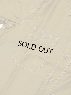 画像5: 【 SUGAR CANE（シュガーケン） 】　【 3oz. 】 COTTON SATEEN WORK SHIRT [ FICTION ROMANCE ] [ KHAKI ]