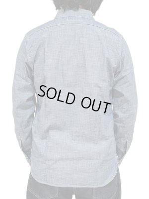 画像2: 【 SUGAR CANE（シュガーケン） 】　【 4.3oz. 】 SLUB CHAMBRAY WORK SHIRT [ FICTION ROMANCE ] [ BLUE ]