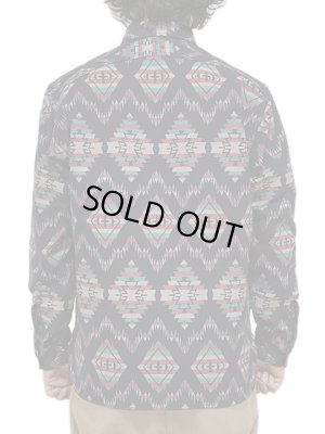 画像2: 【 SUGAR CANE（シュガーケン） 】　ネイティブジャガードワークシャツ [ NATIVE JACQUARD WORK SHIRT ] [ BLACK ]