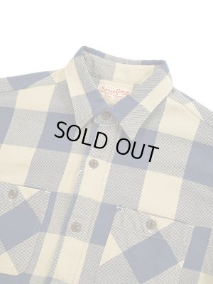 画像3: 【 SUGAR CANE（シュガーケン） 】　ツイルチェックワークシャツ [ L/S TWILL CHECK WORK SHIRT ] [ BEIGE ]